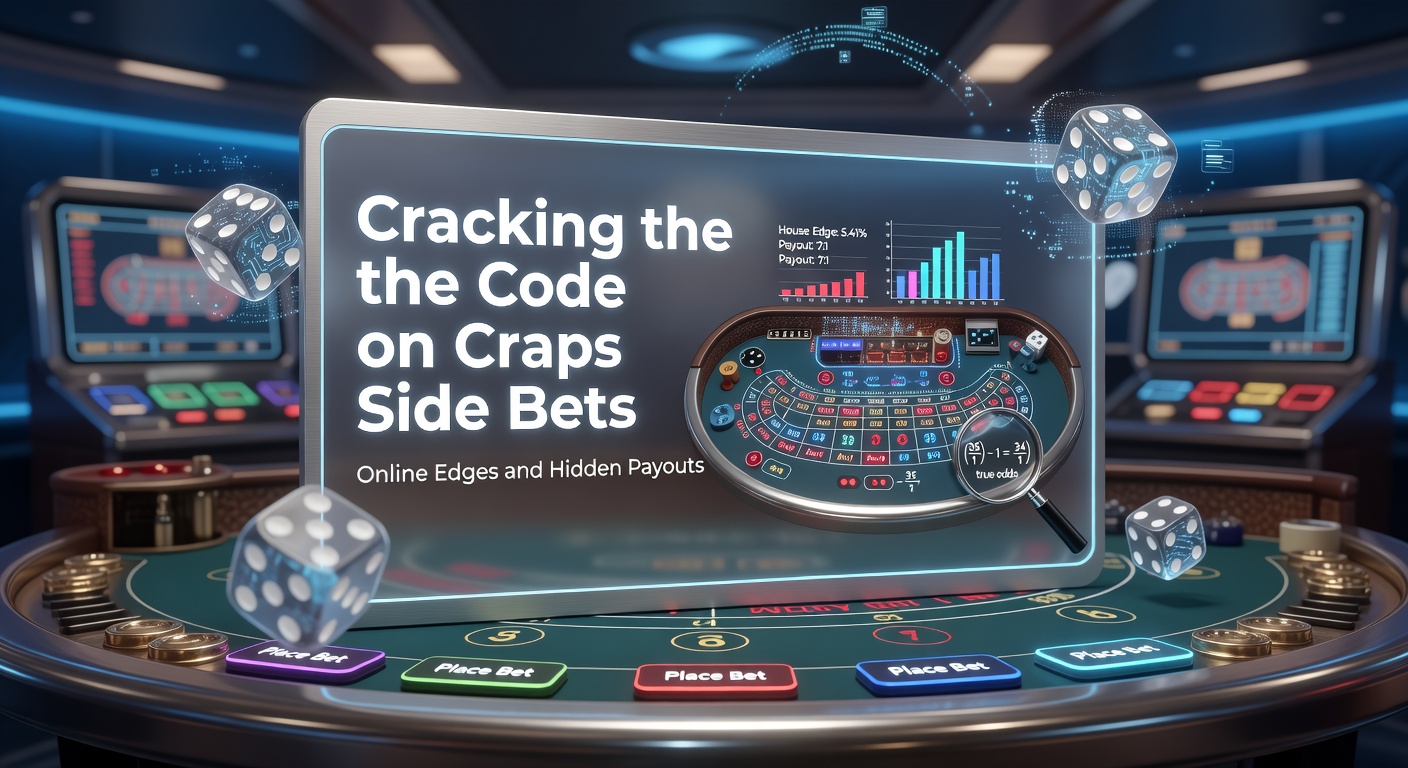 Close-up of a digital craps table displaying various side bet options with glowing payout indicators