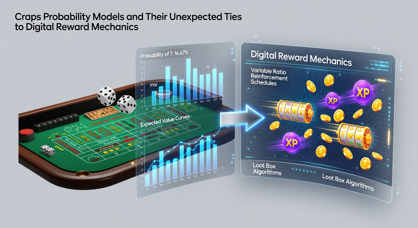 Infographic comparing expected value calculations between craps bets and online casino reward tiers