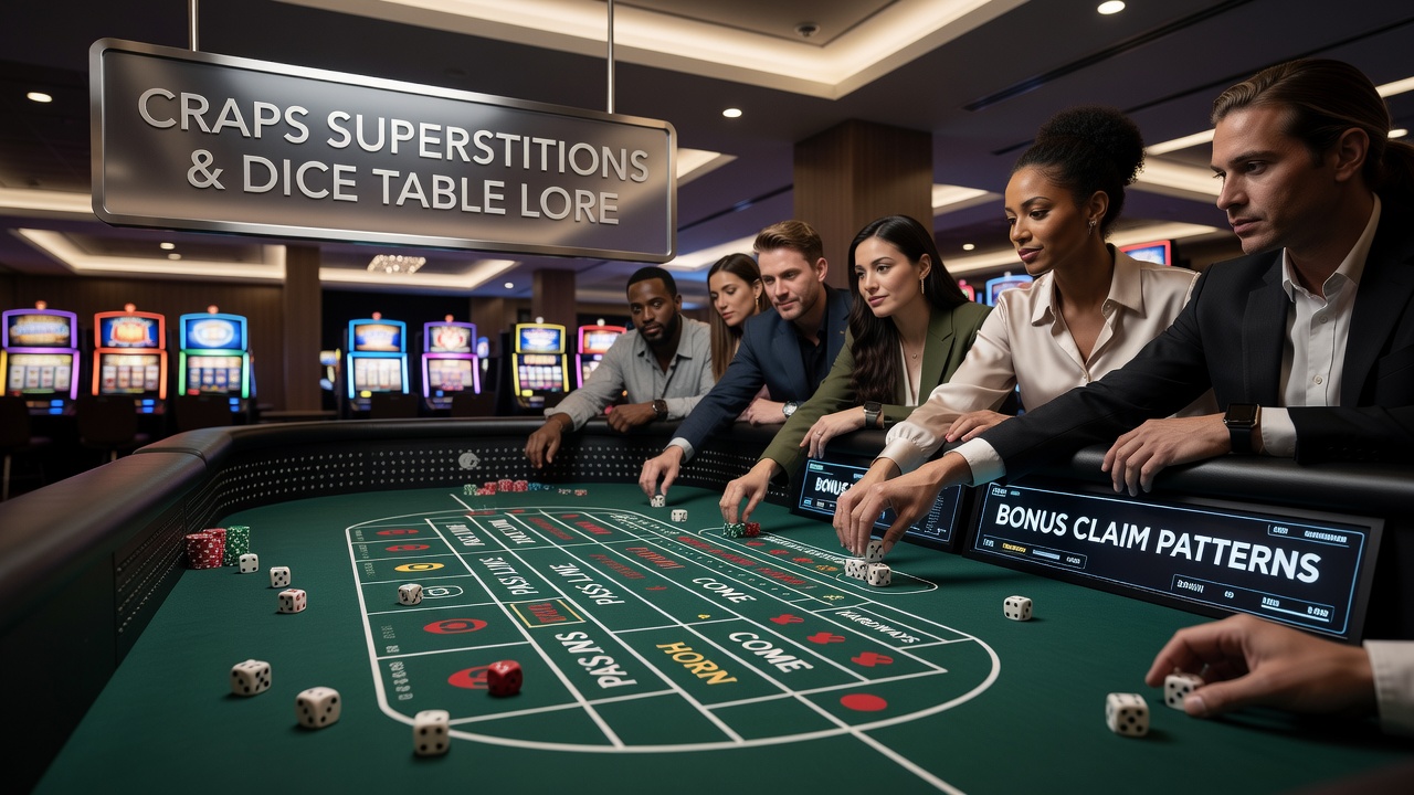 Digital craps interface on a tablet showing dice and betting layout