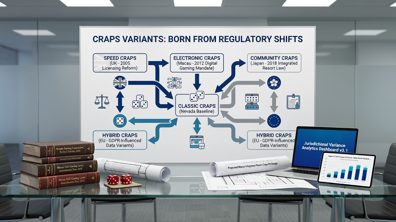 Craps table adaptations in response to international regulations