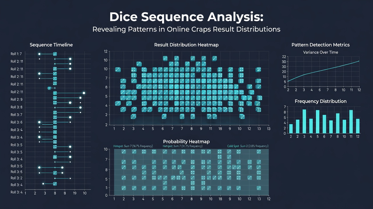 Statistical graph of craps dice outcomes over extended sequences