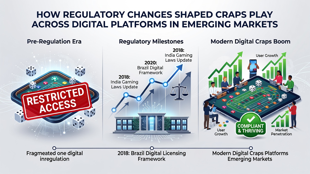 Craps gameplay interfaces reflecting compliance updates in developing regions