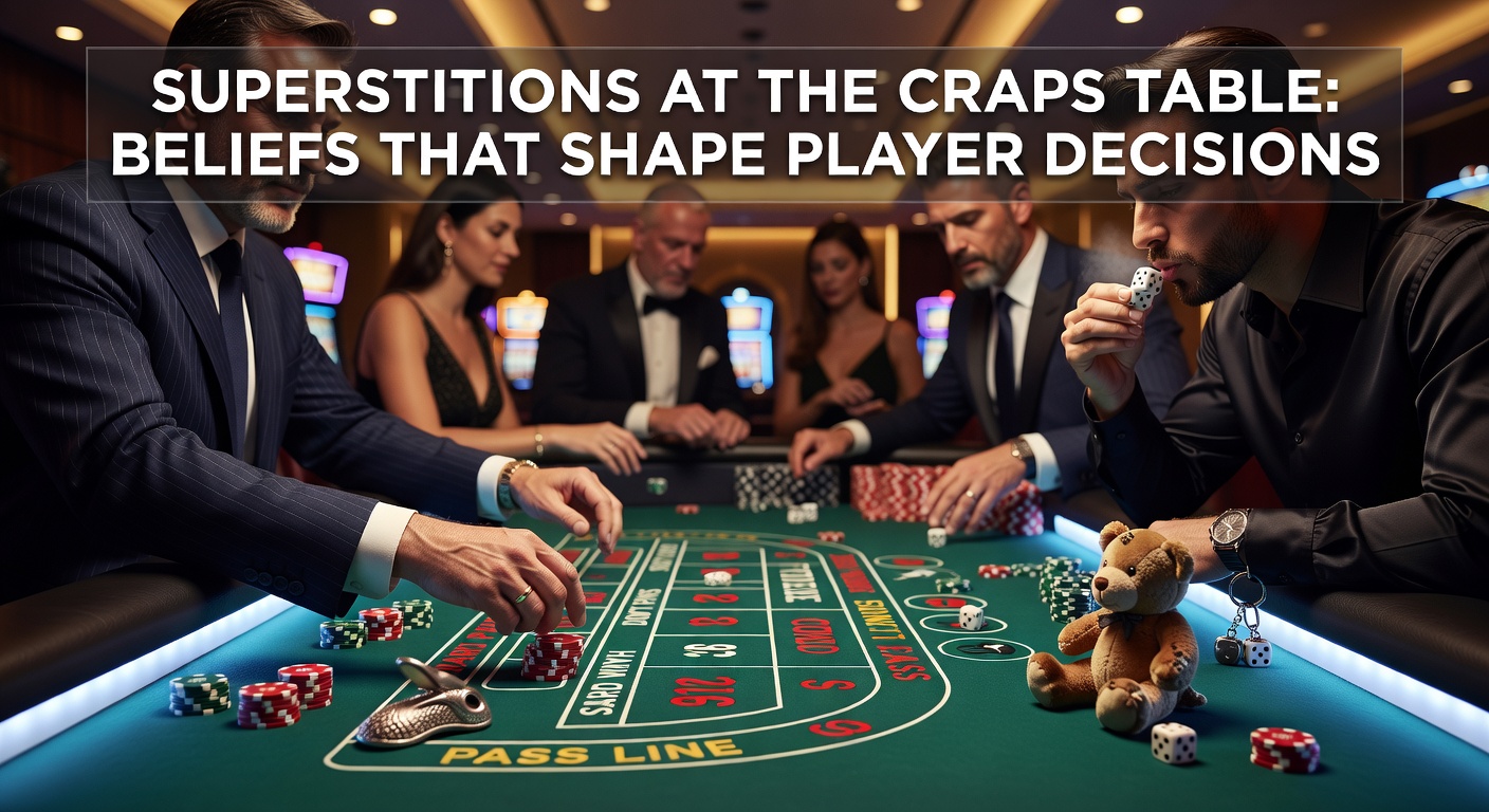 Craps players performing rituals with dice and chips at a casino table
