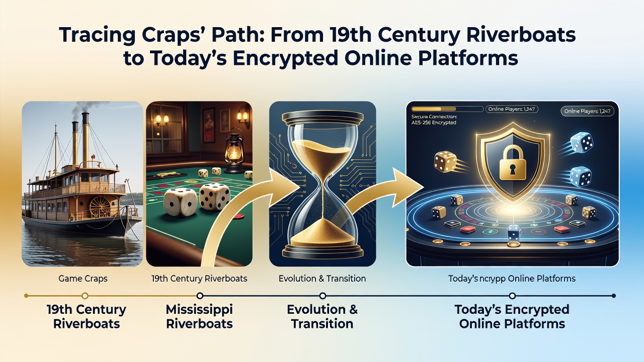 Modern encrypted online craps interface showing secure digital table and player dashboard